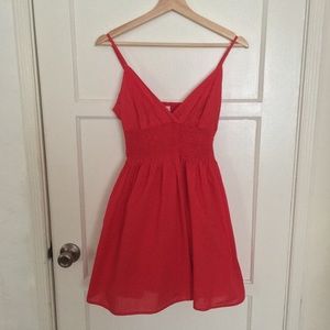 Xhilaration bright red sundress with v-neck